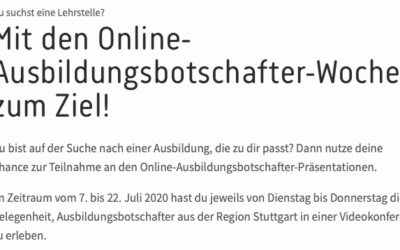 Digitaler Einsatz von Ausbildungsbotschaftern