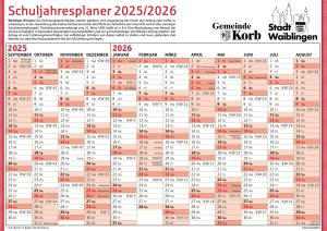 Schuljahresplaner 2025/26
